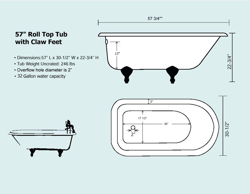 clawfoot tub dimensions view a schematic here clawfoot tub shower curtain length