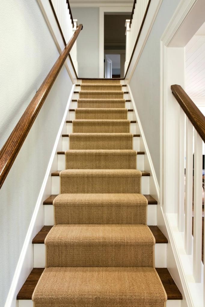 pics of stairs with runners stair carpeting in stone oak