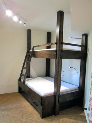 twin over queen bunk bed with trundle twin over full bunk bed with integrated ladder and low voltage lighting twin trundle also