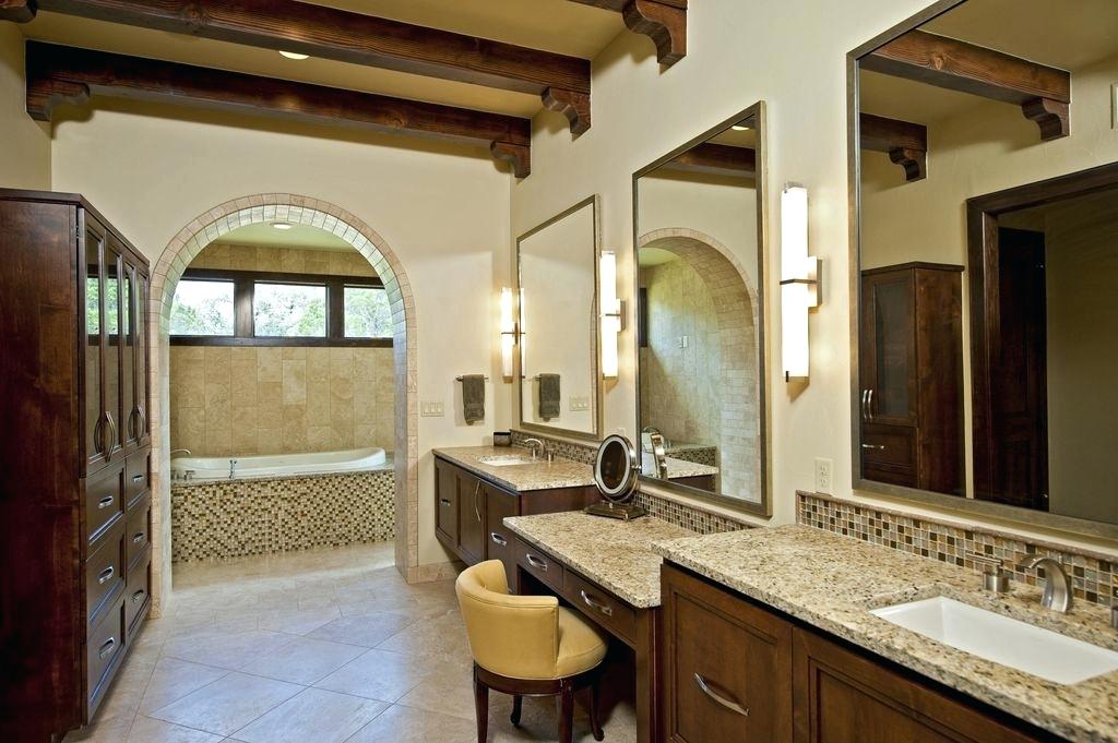 exposed beams in bathroom modern master bathroom with flat panel cabinets marvel mosaic exposed beam specialty door exposed beams bathroom