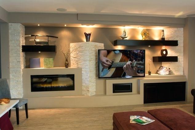 media wall unit with fireplace breathtaking gypsum board and niches for wall unit