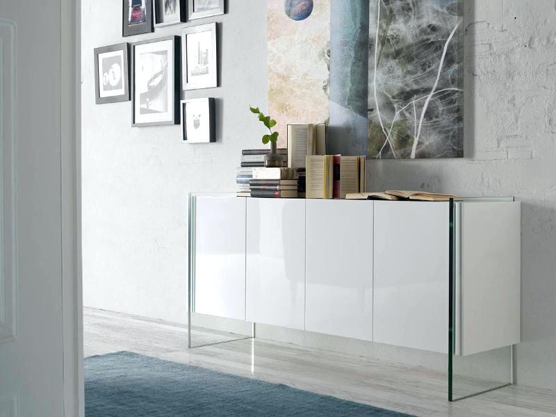white sideboard modern modern 4 door sideboard in white with tempered glass sides white modern sideboard ebay