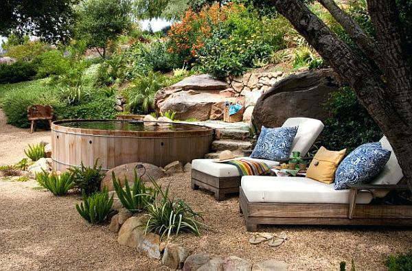 rustic landscaping ideas for a backyard fine backyard landscaping ideas hot tub at inspiration article