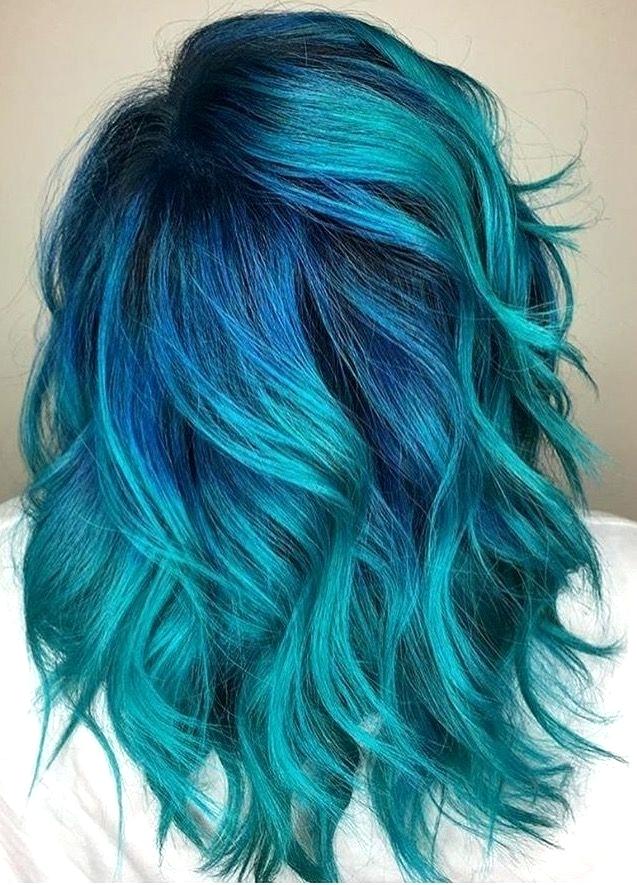 shades of teal hair teal hair with cobalt roots teal blue hair color