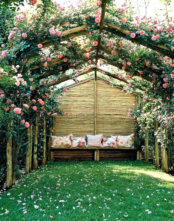 trellis next to house a natural wood trellis bedecked in climbing roses creates the perfect space for an