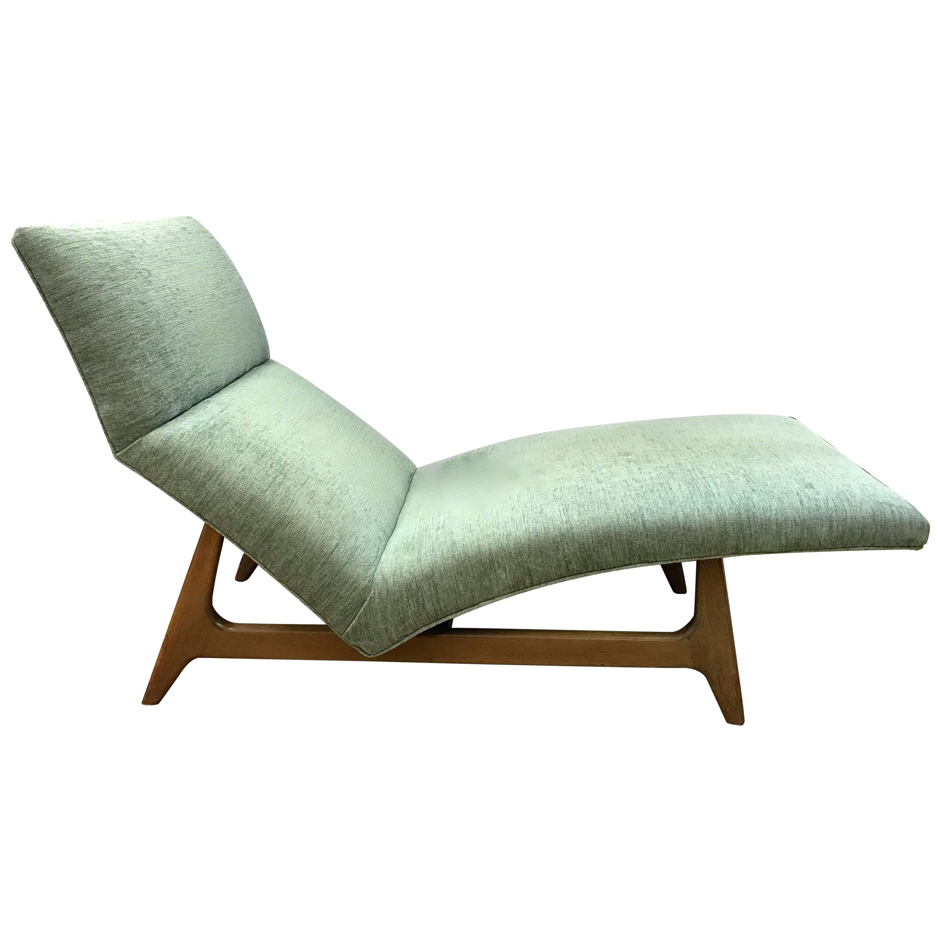 mid century chaise lounge chair curved chaise lounge chair attributed to for sale