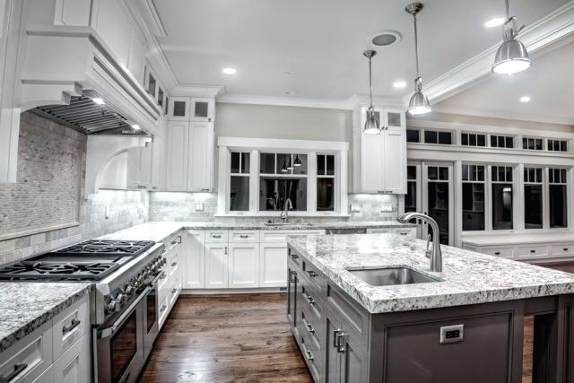 white and grey granite countertops granite kitchen with white cabinets