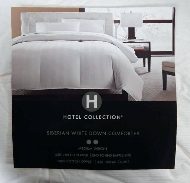 hotel collection down comforter