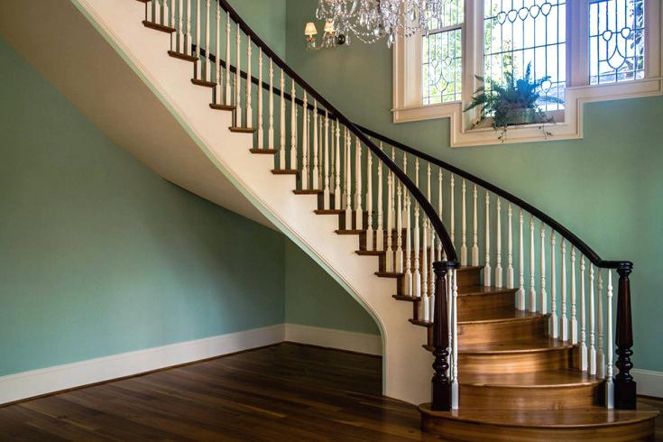 pics of stairs curved stairs with wooden baluster