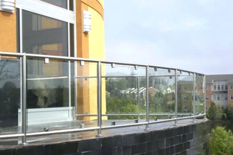 plexiglass railing guard glass railing with stainless steel modular frame